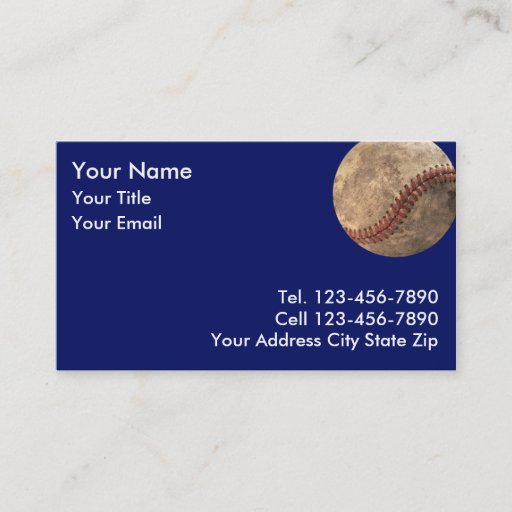 Customizable Baseball Business Card