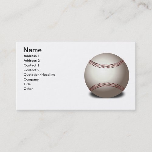 Baseball Business Cards