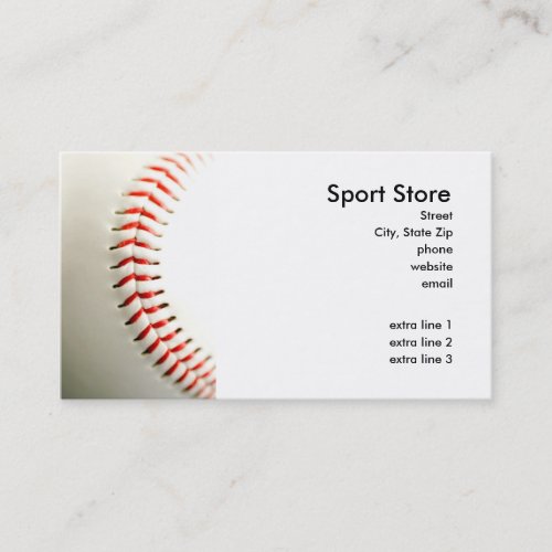 Baseball Business Cards