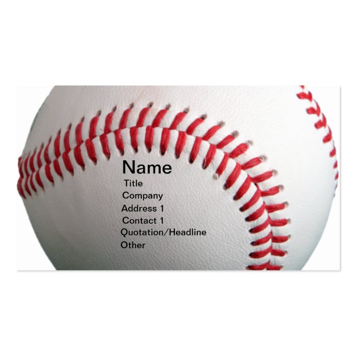 Baseball Business Card Template