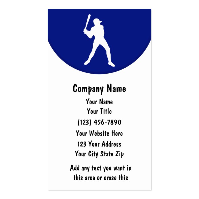 Baseball Business Cards