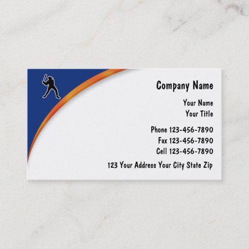 Customizable Baseball Business Cards