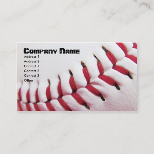 Customizable Baseball Business Cards
