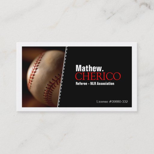 Customizable Baseball - Business Cards