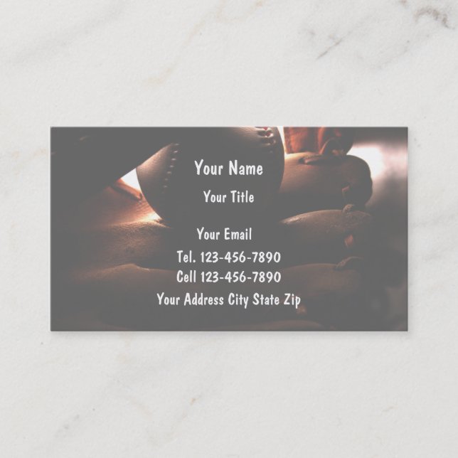 Baseball Business Cards (Front)