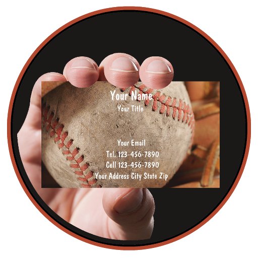 Customizable Baseball Business Cards