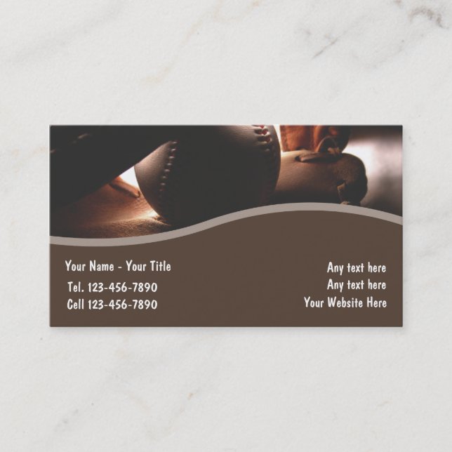 Baseball Business Cards (Front)