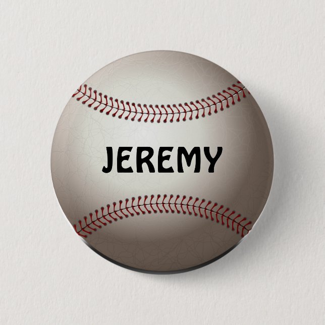 Baseball Button/Pin Template Pinback Button (Front)