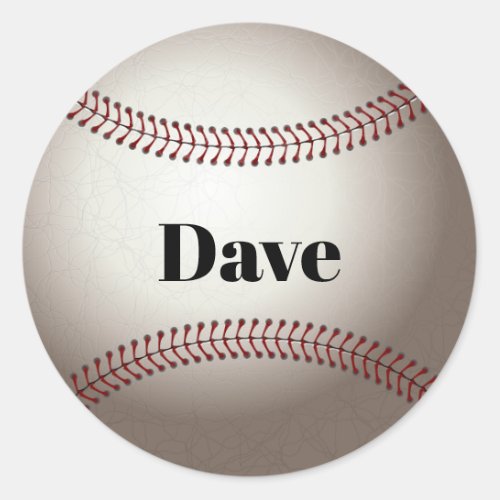 Baseball Button Template personalize Classic Round Sticker