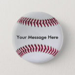 Baseball Button With Your Message at Zazzle