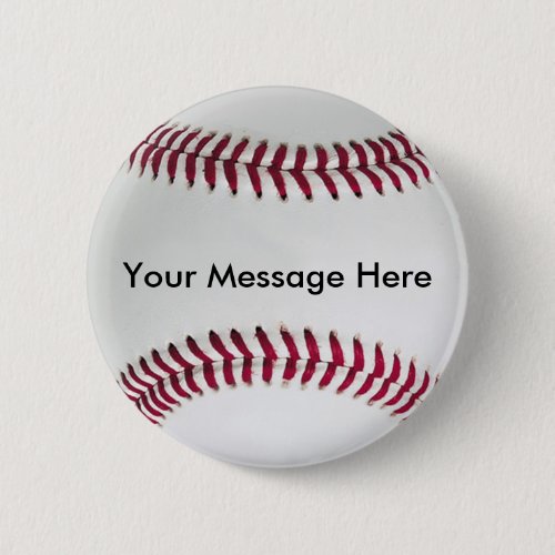 Baseball Button with your message