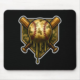 Baseball Camo Drip Ice Cream Youth Boys Srts  Mouse Pad