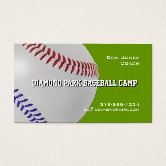 Baseball Camp Coach_Color Laces_All-American Business Card