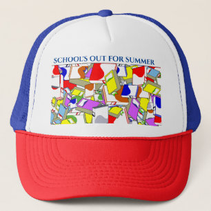 Baseball Cap with red,white & blue. "SCHOOL'S OUT"