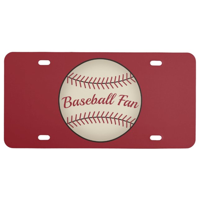Baseball Car License Plate  (Front)