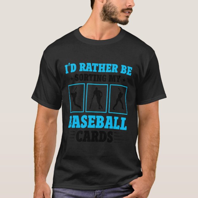 Baseball Card Collector Baseball Card T-Shirt (Front)