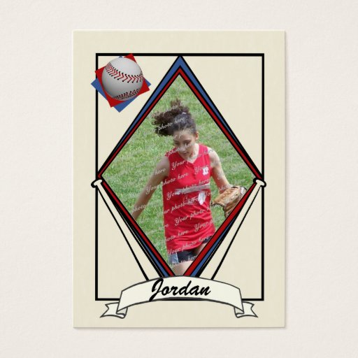 Customizable Baseball Card Thank You Favor Business Card