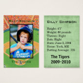 Baseball Cards (Front & Back)
