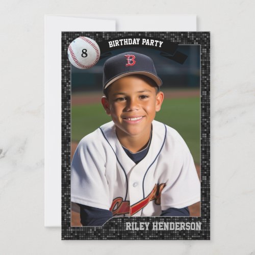 Baseball Cards Birthday Party Invitation