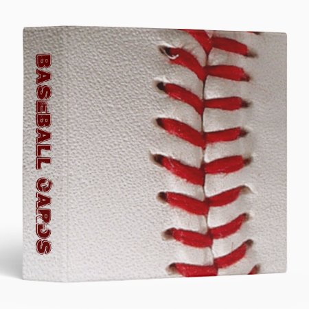 Baseball Cards Scrapbook 3 Ring Binder