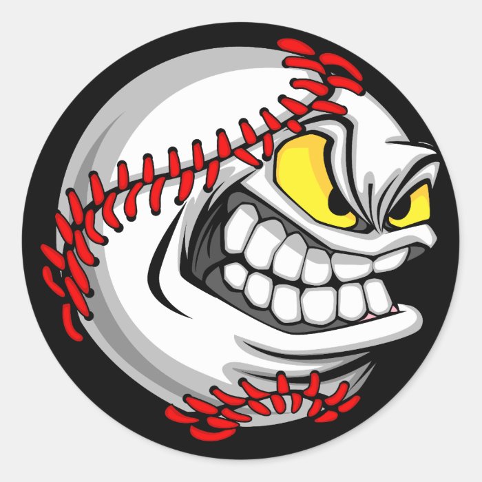 Baseball Cartoon Face Stickers