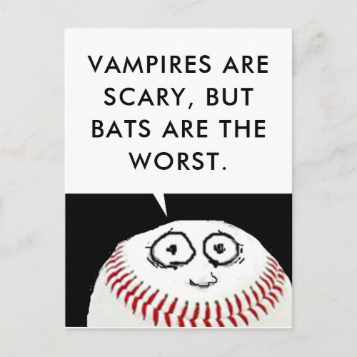 Baseball Cartoon Postcard