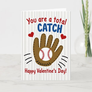 Baseball Catch Valentine Card