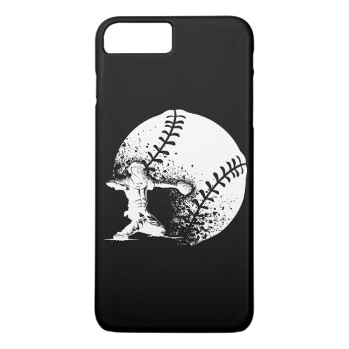 Baseball Catcher at Home Plate With a Grunge Ball iPhone 8 Plus7 Plus Case