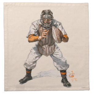 Baseball Catcher Cloth Napkin
