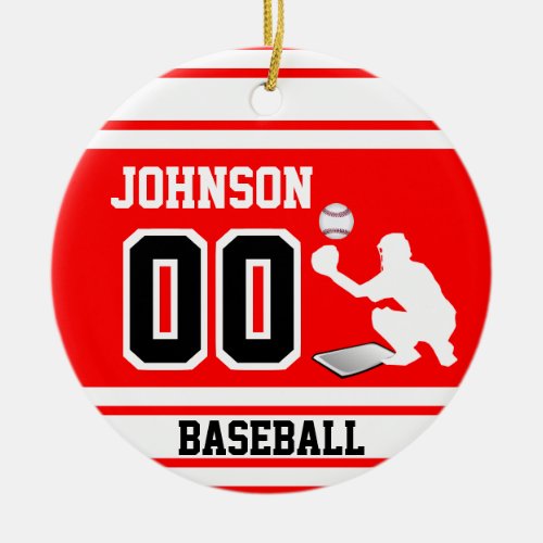 Baseball Catcher  Create Your Own Ceramic Ornament