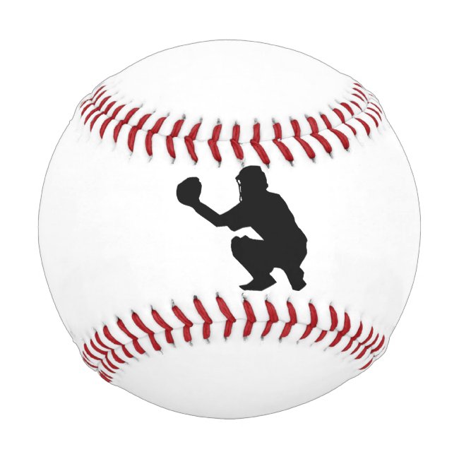 Baseball Catcher Image on a Baseball