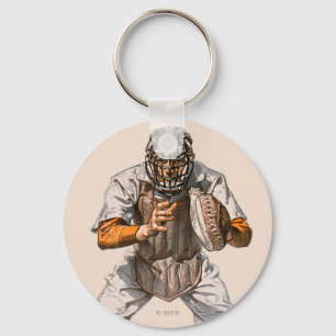Baseball Catcher Keychain