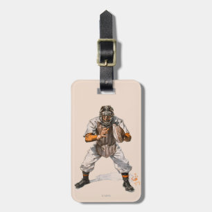 Baseball Catcher Luggage Tag