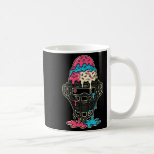 Baseball Catcher Mask Ice Cream Drip Baseball Boys Coffee Mug