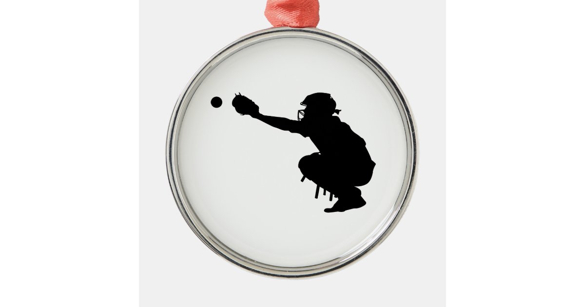 Baseball Catcher Metal Ornament Zazzle