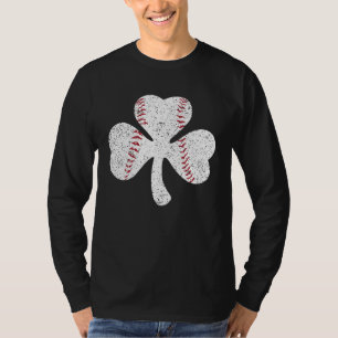 Baseball Catcher Pitcher Shamrock  St Patricku2019 T-Shirt