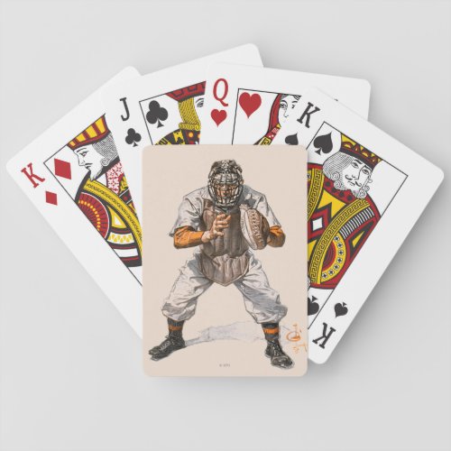Baseball Catcher Playing Cards