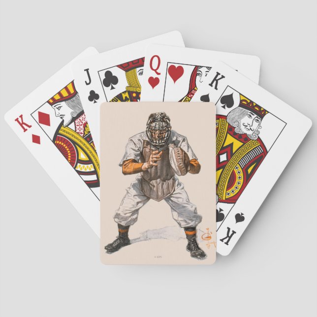 Baseball Catcher Poker Cards (Back)