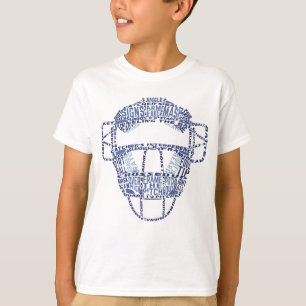 Baseball Catchers Mask Typography T-Shirt