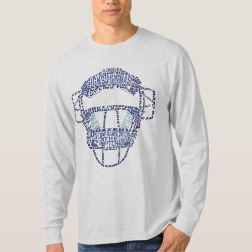 Baseball Catchers Mask Typography T_Shirt