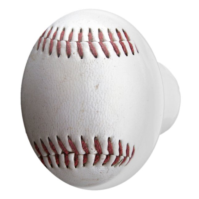 Baseball Ceramic Knob (Right)