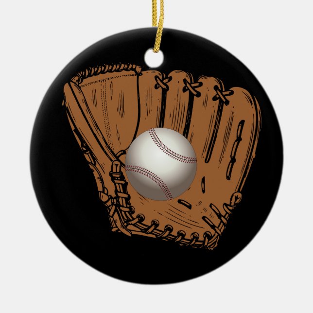 Baseball, Ceramic Ornament (Front)
