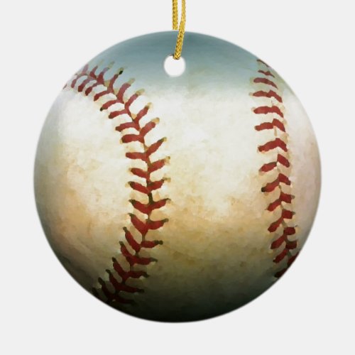 Baseball Ceramic Ornament