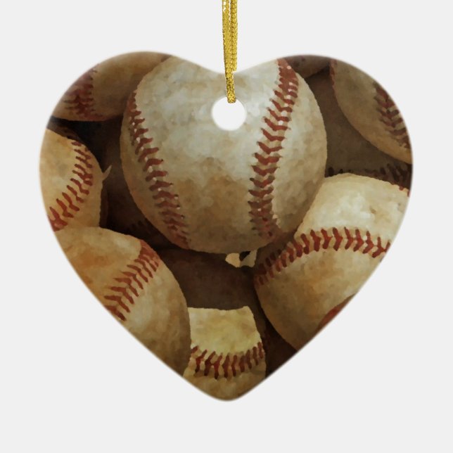 Baseball Ceramic Ornament (Front)