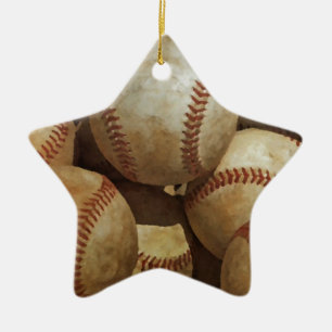 Baseball Ceramic Ornament
