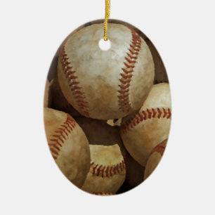 Baseball Ceramic Ornament
