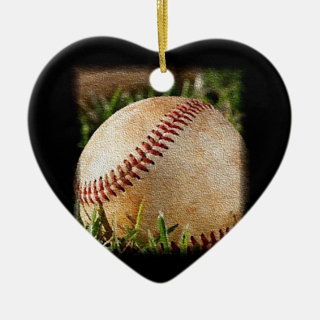 Baseball Ceramic Ornament (Front)