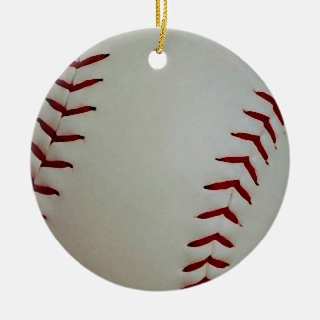 Baseball Ceramic Ornament (Front)