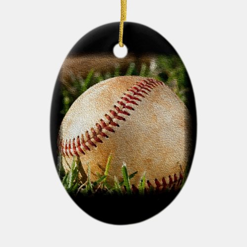 Baseball Ceramic Ornament