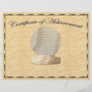 Baseball Certificate Of Achievement Flyer by Firecrackinmama at Zazzle
